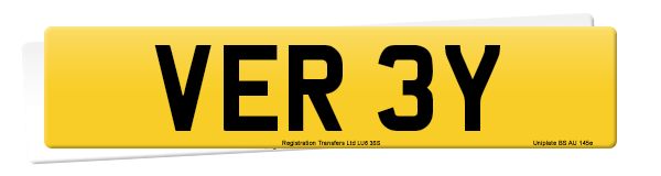 Registration number VER 3Y